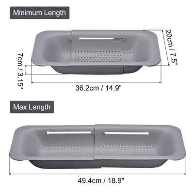 Unique Bargains Collapsible Colander Kitchen Over The Sink Drain Strainer Extendable Plastic Basket For Fruits Vegetables Pasta Food 3 Unique Bargains Collapsible Colander Kitchen Over The Sink Drain Strainer Extendable Plastic Basket For Fruits Vegetables Pasta Food