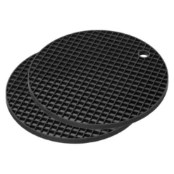 Unique Bargains Silicone Heat Resistant Non-Slip Flexible Trivet Mats Black 2 Pcs 7 Unique Bargains Silicone Heat Resistant Non-Slip Flexible Trivet Mats Black 2 Pcs -Kitchen Tools Shop GUEST 240a3f46 db92 4018 8349 c99882af68ea