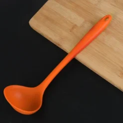 Unique Bargains Heat Resistant Ergonomic Handle Non-Stick Wide Application Soup Kitchen Spoon 8.5 Inch 1 Pc