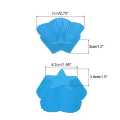 Unique Bargains Silicone Cupcake Liners Non-Stick Baking Cups 18 Pcs