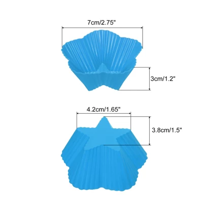 Unique Bargains Silicone Cupcake Liners Non-Stick Baking Cups 18 Pcs 3 Unique Bargains Silicone Cupcake Liners Non-Stick Baking Cups 18 Pcs