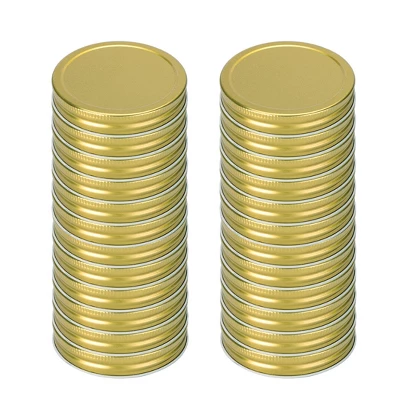 Unique Bargains Iron Regular Mouth Mason Canning Jars Lid With Sealing Rings 24 Pcs 5 Unique Bargains Iron Regular Mouth Mason Canning Jars Lid With Sealing Rings 24 Pcs - Image 3