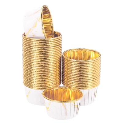 Unique Bargains Round-Pattern Greaseproof Single-sided Aluminum Foil Cupcake Liners 100 Pcs 6 Unique Bargains Round-Pattern Greaseproof Single-sided Aluminum Foil Cupcake Liners 100 Pcs - Image 4