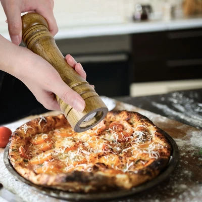 Unique Bargains Wooden Home Kitchen Hand Crank Twist Salt Spice Container Mill Grinder Shaker Bronze Tone 4 Unique Bargains Wooden Home Kitchen Hand Crank Twist Salt Spice Container Mill Grinder Shaker Bronze Tone - Image 2