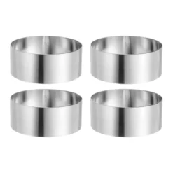 Unique Bargains Stainless Steel Seamless Nonstick Mirror Coating Round Cake Ring 4 Pcs -Kitchen Tools Shop GUEST 272f31a4 0345 4a4d 88bd d9c40e4a7d13