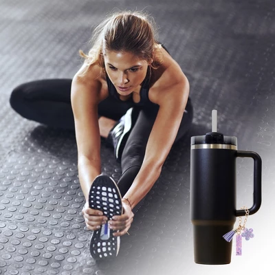 Unique Bargains Star Sequin Letter I Flower Tassel Water Cup Pendant Purple 1 Pc 5 Unique Bargains Star Sequin Letter I Flower Tassel Water Cup Pendant Purple 1 Pc - Image 3