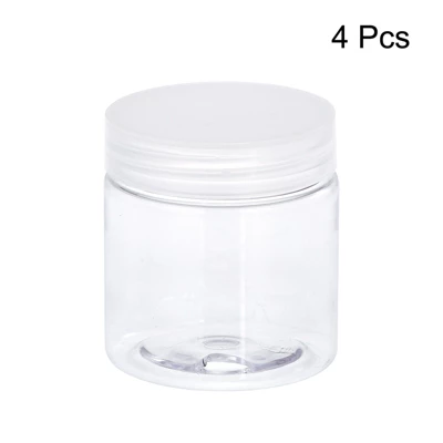 Unique Bargains Round Plastic Empty Jars With Transparent Screw Top Lids And Foam Pads 4 Pcs 4 Unique Bargains Round Plastic Empty Jars With Transparent Screw Top Lids And Foam Pads 4 Pcs - Image 2