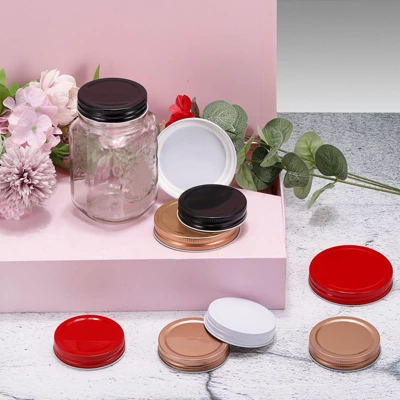 Unique Bargains Leakproof Kitchen Storage Regular Mouth Tinplate Cap Mason Jar Lids 42 Pcs 2.76" 5 Unique Bargains Leakproof Kitchen Storage Regular Mouth Tinplate Cap Mason Jar Lids 42 Pcs 2.76" - Image 3
