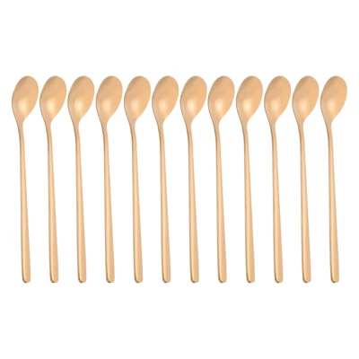 Unique BargainsStainless Steel Long Handle Iced Tea Coffee Spoons 12 Pcs 7 Unique BargainsStainless Steel Long Handle Iced Tea Coffee Spoons 12 Pcs - Image 5