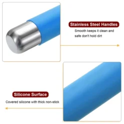 Unique Bargains Non-Stick Smooth Stainless Steel Covered Silicone Baking Rolling Pin 10 Unique Bargains Non-Stick Smooth Stainless Steel Covered Silicone Baking Rolling Pin -Kitchen Tools Shop GUEST 292ef057 b9d1 4682 9bf9 f6a3597485a9