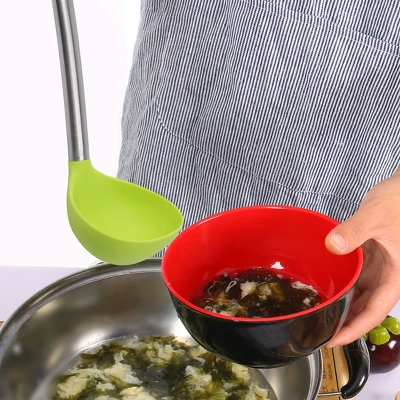 Unique Bargains Silicone Heat Resistant Stainless Steel Handle One Piece Design Soup Kitchen Spoon 12.4 Inch Length 1 Pc 6 Unique Bargains Silicone Heat Resistant Stainless Steel Handle One Piece Design Soup Kitchen Spoon 12.4 Inch Length 1 Pc - Image 4