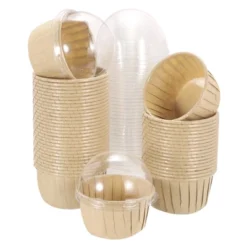 Unique Bargains Greaseproof Double-sided Aluminum Foil Cupcake Liners With Lids 50 Pcs -Kitchen Tools Shop GUEST 2ba35e49 6b5e 4a2e 8cef 06f43e967ef4