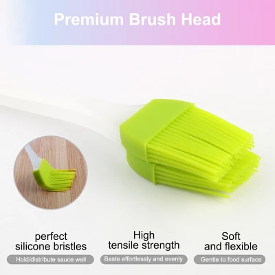 Unique Bargains Flexible Silicone Heat Resistant Non-stick Cooking Baking Tool Brush Green 2 Pcs 4 Unique Bargains Flexible Silicone Heat Resistant Non-stick Cooking Baking Tool Brush Green 2 Pcs - Image 2