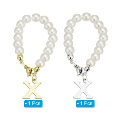 Unique Bargains Identification Handle Letter Charm Accessories Gold & Silver Tone 2 Pcs 4 Unique Bargains Identification Handle Letter Charm Accessories Gold & Silver Tone 2 Pcs - Image 2