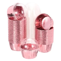 Unique Bargains Greaseproof Double-sided Aluminum Foil Cupcake Liners With Lids 50 Pcs -Kitchen Tools Shop GUEST 2bef0377 acea 488e 9065 027286166a2e
