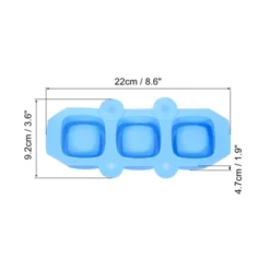 Unique Bargains Silicone Flexible Reusable 3-Cavity Ice Cube Trays 2 Pcs