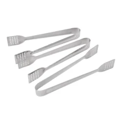 Unique Bargains Metal Silver Tone Anti-skid Food Tongs 8.5" X 1.4" X 0.9" 3 Pcs -Kitchen Tools Shop GUEST 2d8837b4 4837 4476 bad9 1a175c1d082d