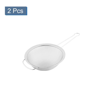 Unique Bargains Stainless Steel Fine Oil Mesh Colander Flour Sieve 8" Dia Strainers Silver Tone 4 Unique Bargains Stainless Steel Fine Oil Mesh Colander Flour Sieve 8" Dia Strainers Silver Tone - Image 2
