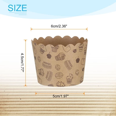 Unique Bargains Disposable Greaseproof Muffins Paper Baking Cups 50 Pcs 3 Unique Bargains Disposable Greaseproof Muffins Paper Baking Cups 50 Pcs