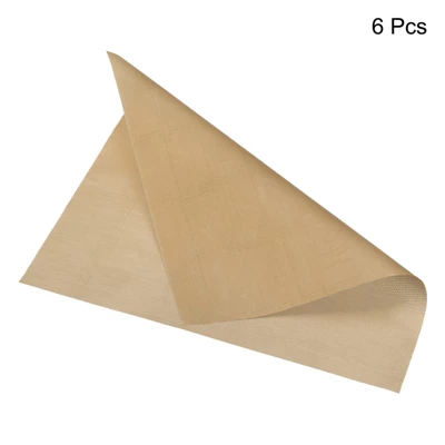 Unique Bargains Glass Fiber Non-Stick Heat Resistant Reusable Baking Mat 14.96" X 14.96" Brown 6 Pcs 4 Unique Bargains Glass Fiber Non-Stick Heat Resistant Reusable Baking Mat 14.96" X 14.96" Brown 6 Pcs - Image 2