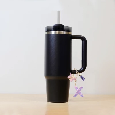 Unique Bargains Star Sequin Letter X Butterfly Tassel Water Cup Pendant Purple 1 Pc 4 Unique Bargains Star Sequin Letter X Butterfly Tassel Water Cup Pendant Purple 1 Pc - Image 2