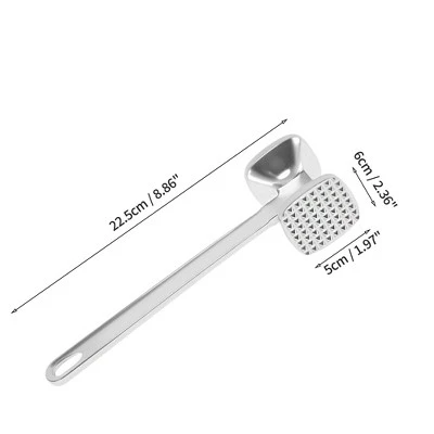 Unique Bargains Meat Tenderizer Mallet Silver Tone 1Pc 7 Unique Bargains Meat Tenderizer Mallet Silver Tone 1Pc - Image 5