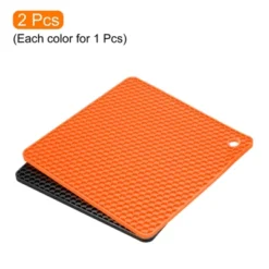Unique Bargains Silicone Heat Resistant Non-Slip Drying Mat Trivet Mats Black, Orange 2 Pcs 6 Unique Bargains Silicone Heat Resistant Non-Slip Drying Mat Trivet Mats Black, Orange 2 Pcs -Kitchen Tools Shop GUEST 331ff78c 4a04 4ad6 935e 208e9614b0b3