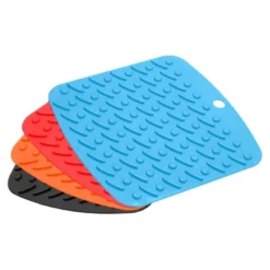 Unique Bargains Silicone Heat Resistant Trivet Pads 4 Pcs -Kitchen Tools Shop GUEST 337dd88d ec9b 41b0 ade7 81d698087604