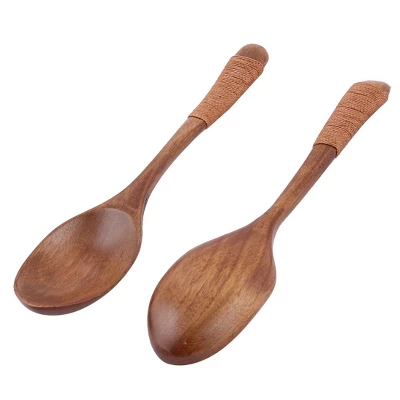 Unique Bargains Restaurant Kitchen Tableware Porridge Soup Wooden Spoon Brown 7.3'' Long 2 Pcs 5 Unique Bargains Restaurant Kitchen Tableware Porridge Soup Wooden Spoon Brown 7.3'' Long 2 Pcs - Image 3