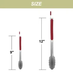 Unique Bargains Silicone Handle Stainless Steel BBQ Non-stick Locking Tongs Burgundy 9"&12" 2 Pcs 10 Unique Bargains Silicone Handle Stainless Steel BBQ Non-stick Locking Tongs Burgundy 9"&12" 2 Pcs -Kitchen Tools Shop GUEST 35a2fe6a 23d3 4742 8741 67f1237fc3ae