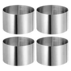Unique Bargains Stainless Steel Seamless Nonstick Mirror Coating Round Cake Ring 4 Pcs -Kitchen Tools Shop GUEST 35c7b60a 027b 439a b174 536c35f08047