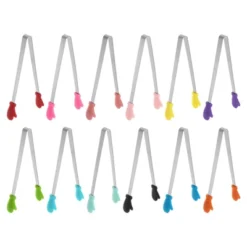 Unique Bargains Stainless Steel Silicone Tips Food Tongs 12 Pcs -Kitchen Tools Shop GUEST 36b0c95b 9b42 4e2e aa9c a775e15d40ec