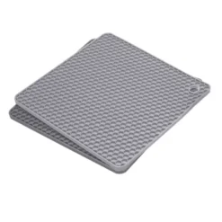 Unique Bargains Silicone Heat Resistant Non-Slip Drying Mat Trivet Deep Gray, Light Gray 2 Pcs -Kitchen Tools Shop GUEST 37d1d2f3 29f3 46c4 b485 45116ebcc206