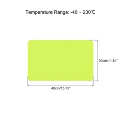 Unique Bargains Kitchen Reusable Non-Stick Heat Resistant Silicone Placemats Baking Mats Green 1 Pc