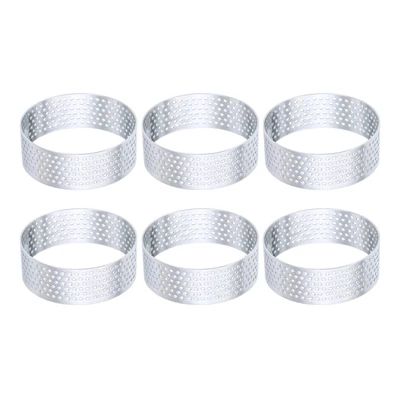 Unique Bargains Stainless Steel Non-Stick Perforated Baking Dessert Round Cake Ring 6 Pcs 10 Unique Bargains Stainless Steel Non-Stick Perforated Baking Dessert Round Cake Ring 6 Pcs - Image 8