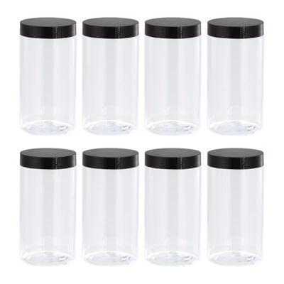 Unique Bargains Round Clear Plastic Empty Jars With Black Screw Top Lid For Storage 8 Pcs 9 Unique Bargains Round Clear Plastic Empty Jars With Black Screw Top Lid For Storage 8 Pcs - Image 7