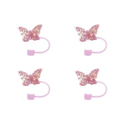 Unique Bargains Sparkling Butterfly Straw Cover Cap 4 Pcs -Kitchen Tools Shop GUEST 3baf7a06 7417 4210 b900 3f6dd8310e9a