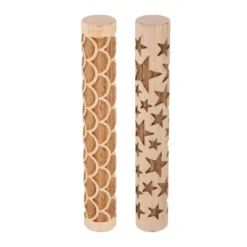 Unique Bargains Wood Clay Grain Texture Carved Fine Baking DIY Rolling Pins 2 Pcs -Kitchen Tools Shop GUEST 3cbf91e4 cd4e 4ab5 9253 0759f3f2ec31