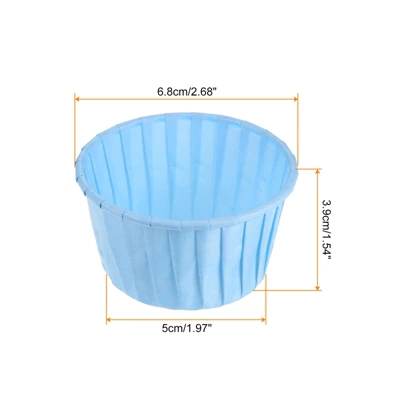 Unique Bargains Paper Grease Resistant Heat Resistant Non Stick Baking Cups Standard Size 3.5oz 3 Unique Bargains Paper Grease Resistant Heat Resistant Non Stick Baking Cups Standard Size 3.5oz