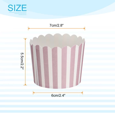 Unique Bargains Disposable Cakes Muffins Liners Stripe Paper Baking Cups 6oz 50 Pcs 3 Unique Bargains Disposable Cakes Muffins Liners Stripe Paper Baking Cups 6oz 50 Pcs