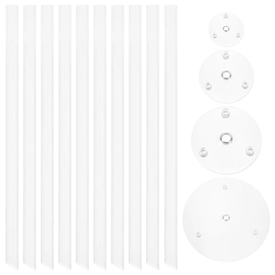 Unique Bargains Plastic Durable Smooth Surface Clear Cake Stands 4, 6, 8, 10 Inch 16 Pcs 7 Unique Bargains Plastic Durable Smooth Surface Clear Cake Stands 4, 6, 8, 10 Inch 16 Pcs - Image 5