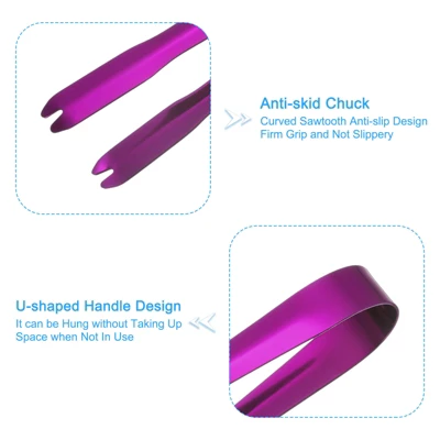 Unique Bargains Stainless Steel Surface Electroplating Ice Tongs 5 Unique Bargains Stainless Steel Surface Electroplating Ice Tongs - Image 3