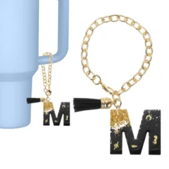 Unique Bargains Resin Lightweight Decorative Tassel Keychain Handle Charm Black With Gold Foil 1 Pc -Kitchen Tools Shop GUEST 3fff1b2e 7a8e 46ae ac3f 4af35a0c94c6