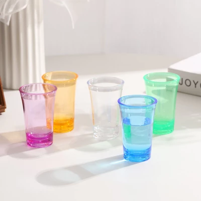 Unique Bargains Polystyrene Ombre Cocktail Spirits Shot Glasses Drinkware 1.2oz 3 Pcs 4 Unique Bargains Polystyrene Ombre Cocktail Spirits Shot Glasses Drinkware 1.2oz 3 Pcs - Image 2