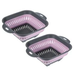 Unique Bargains Silicone Foldable Ergonomic Handles Dishwasher Safe Colander 2 Pcs -Kitchen Tools Shop GUEST 40bade1b 9a0b 4335 b3a6 c73ea6fbd3fb