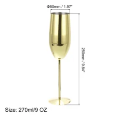 Unique Bargains Stainless Steel Stemmed Shatterproof Reusable Cocktail Mugs For Party