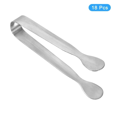 Unique Bargains Stainless Steel Kitchen Mini Ice Appetizers Dessert Serving Tongs 4 Unique Bargains Stainless Steel Kitchen Mini Ice Appetizers Dessert Serving Tongs - Image 2