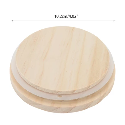 Unique Bargains Lightweight Hole-Free Cup Cover Wood Tone 1Pc 3 Unique Bargains Lightweight Hole-Free Cup Cover Wood Tone 1Pc