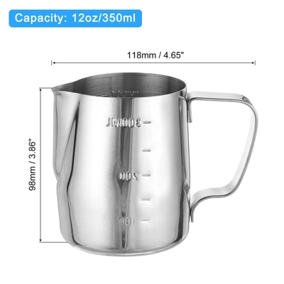 Unique Bargains Coffee Machine Accessories Stainless Steel Milk Frothing Pitcher With Latte Art Pen 3 Unique Bargains Coffee Machine Accessories Stainless Steel Milk Frothing Pitcher With Latte Art Pen
