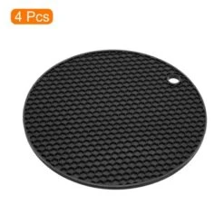 Unique Bargains Silicone Heat Resistant Non-slip Flexible Trivets 7.08" X 7.08” X 0.57" 4 Pcs -Kitchen Tools Shop GUEST 45e4c420 92d2 46a9 a0d1 960e00a51102